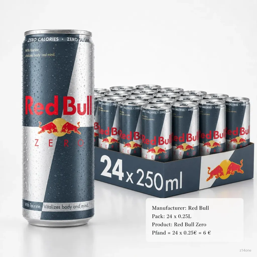 Red Bull Zero  DOSE ( 24 x 0,25 L )