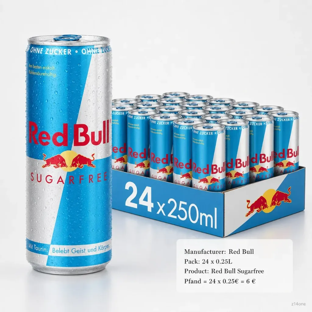 Red Bull Zuckerfrei  DOSE ( 24 x 0,25 L )