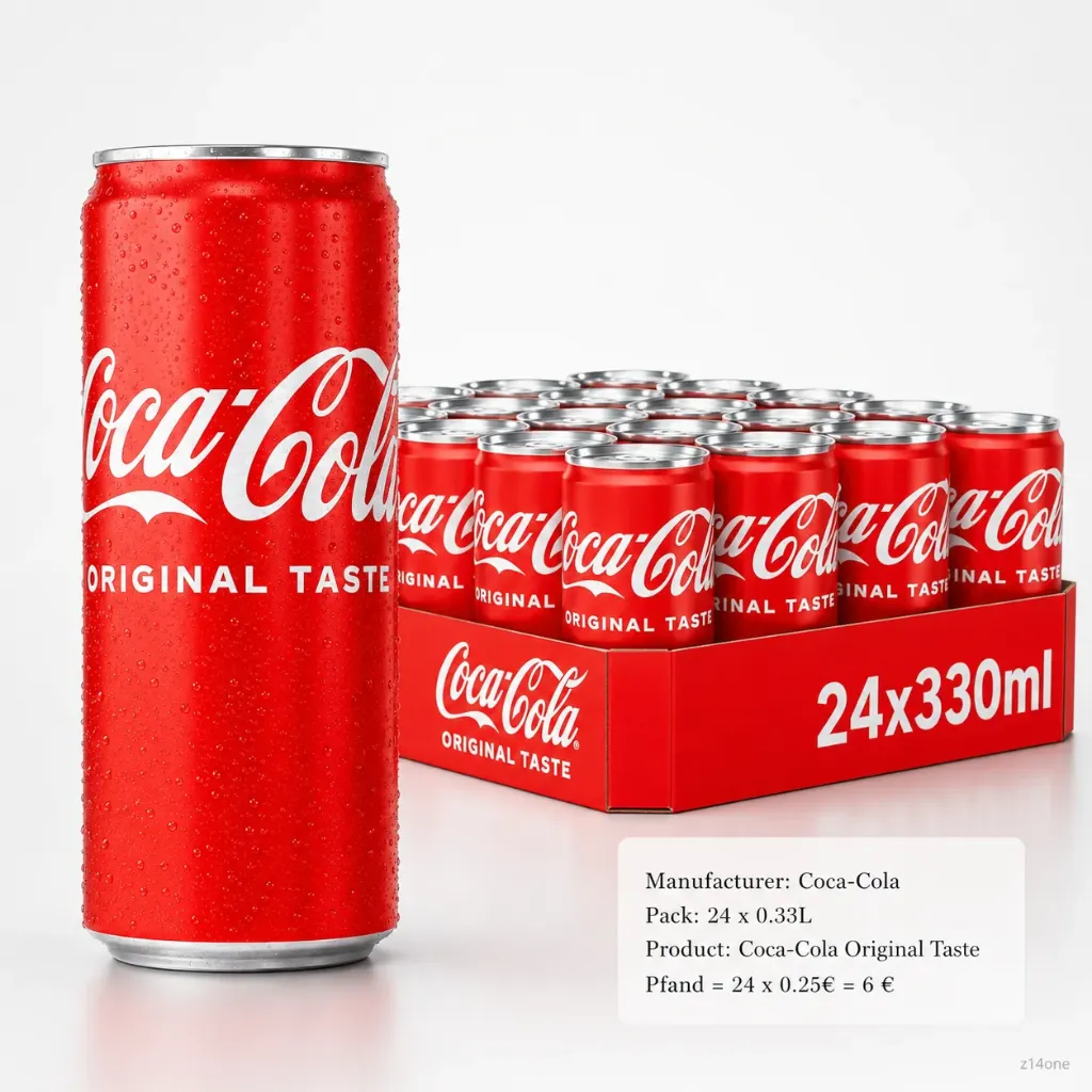 Coca Cola Original  DOSE ( 24 x 0,33 L )