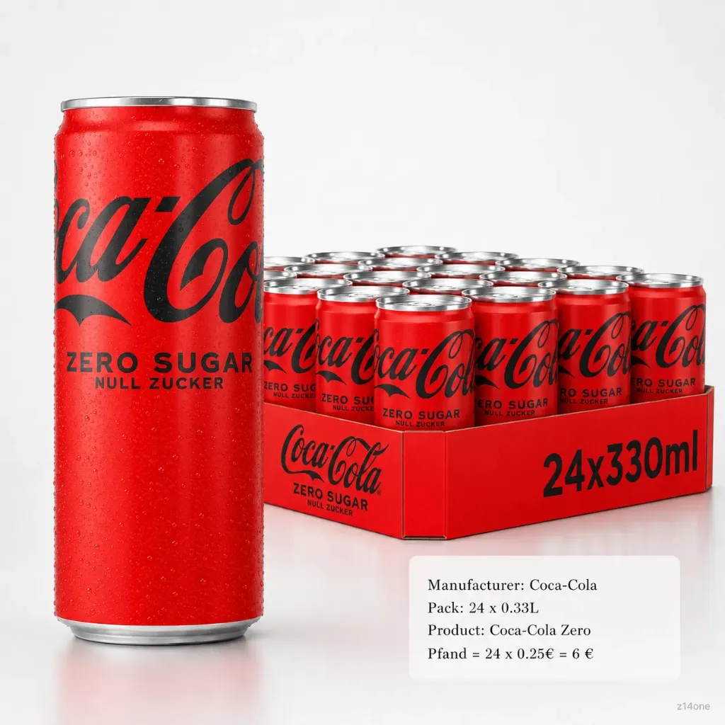 Coca Cola Zero  DOSE ( 24 x 0,33 L )