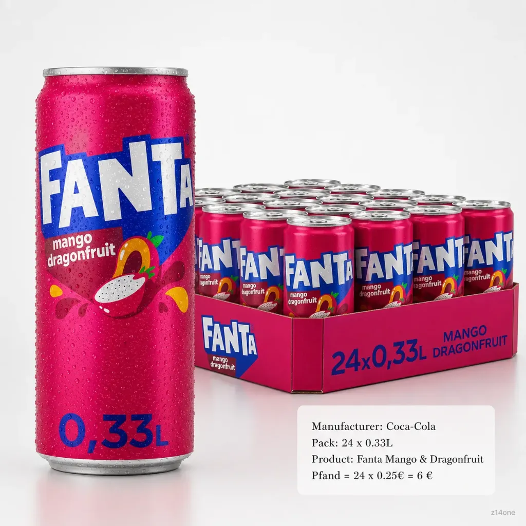 Fanta Mango  DOSE ( 24 x 0,33 L )