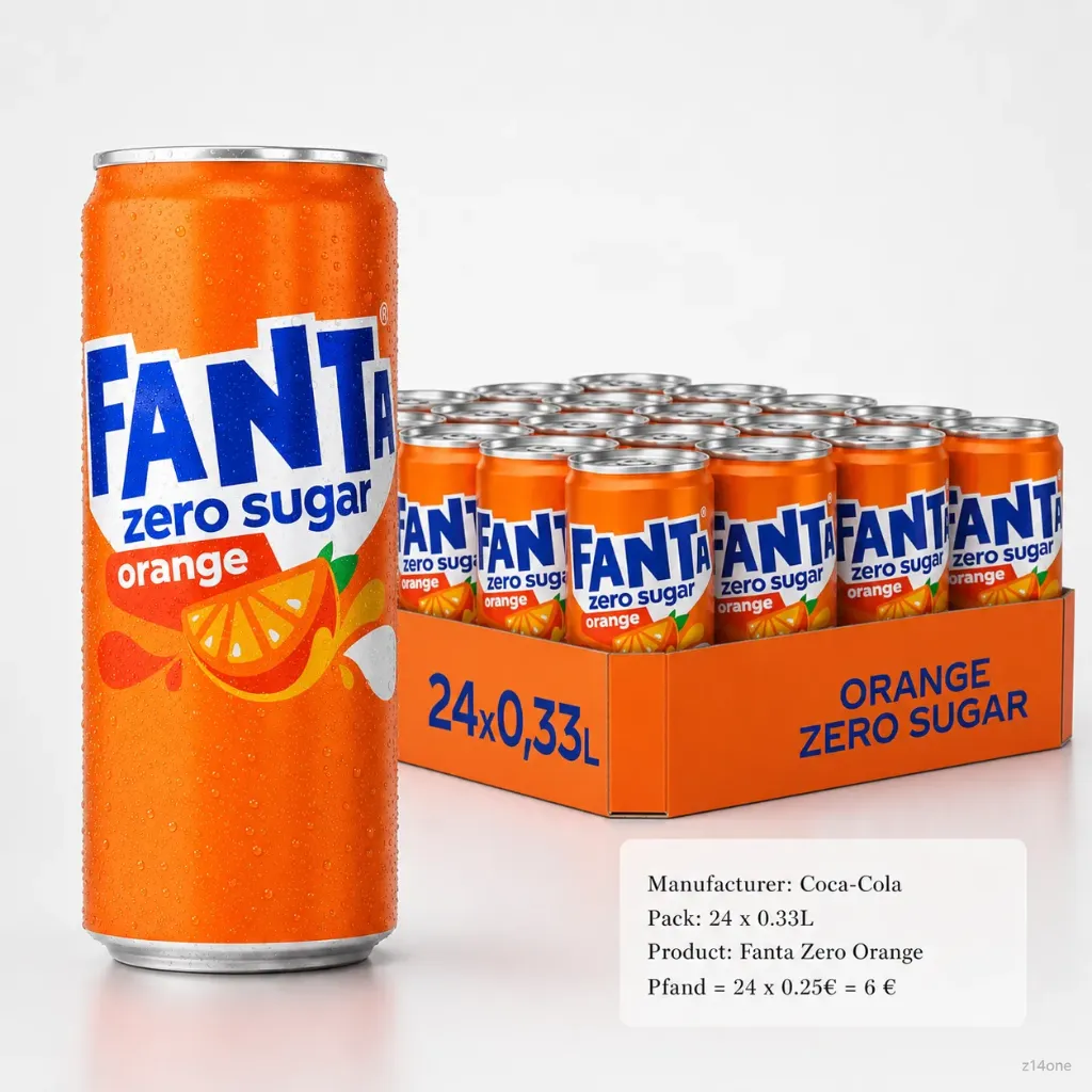 Fanta Zero  DOSE ( 24 x 0,33 L )