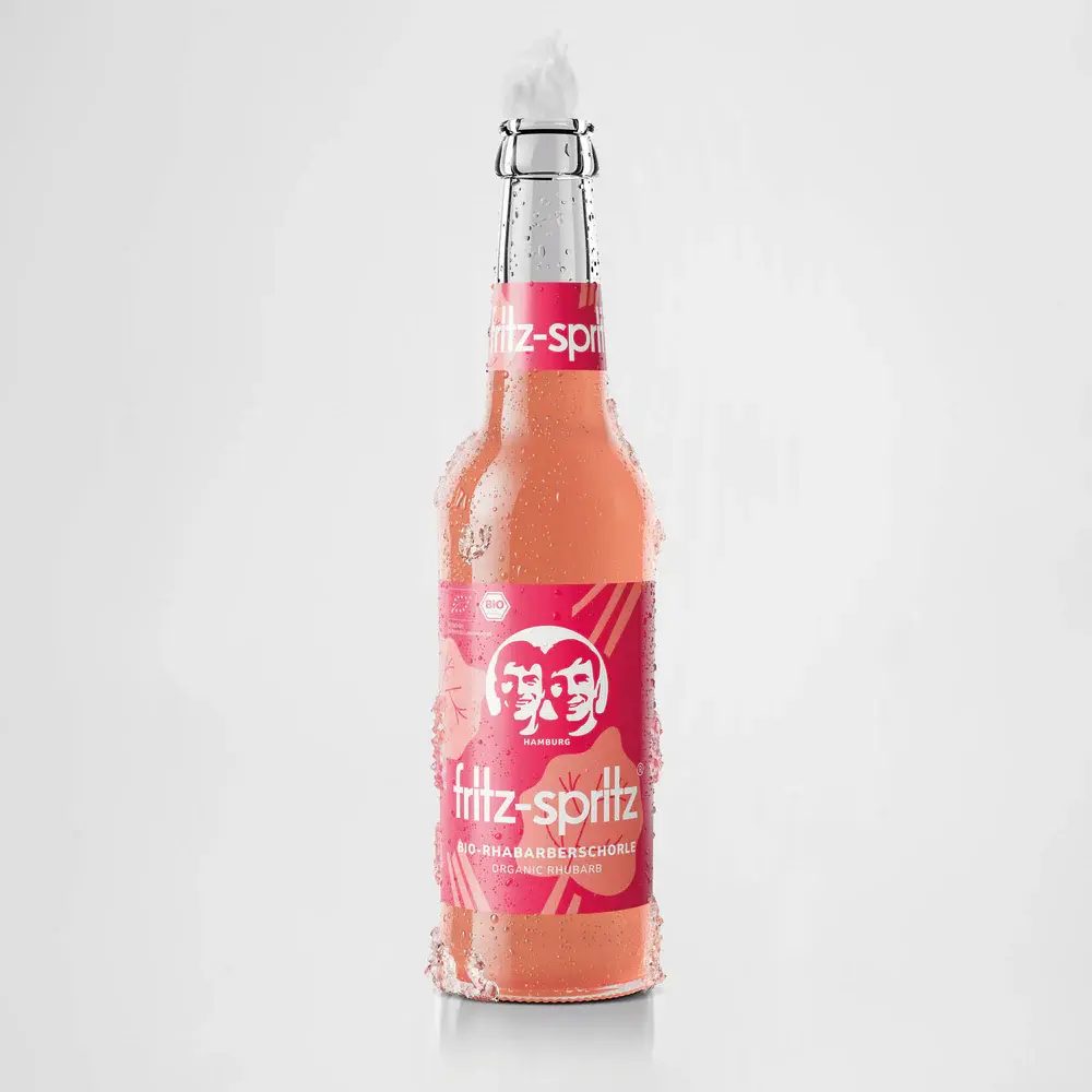 Fritz Bio Rhabarberschorle  GLASS ( 24 x 0,33 L )
