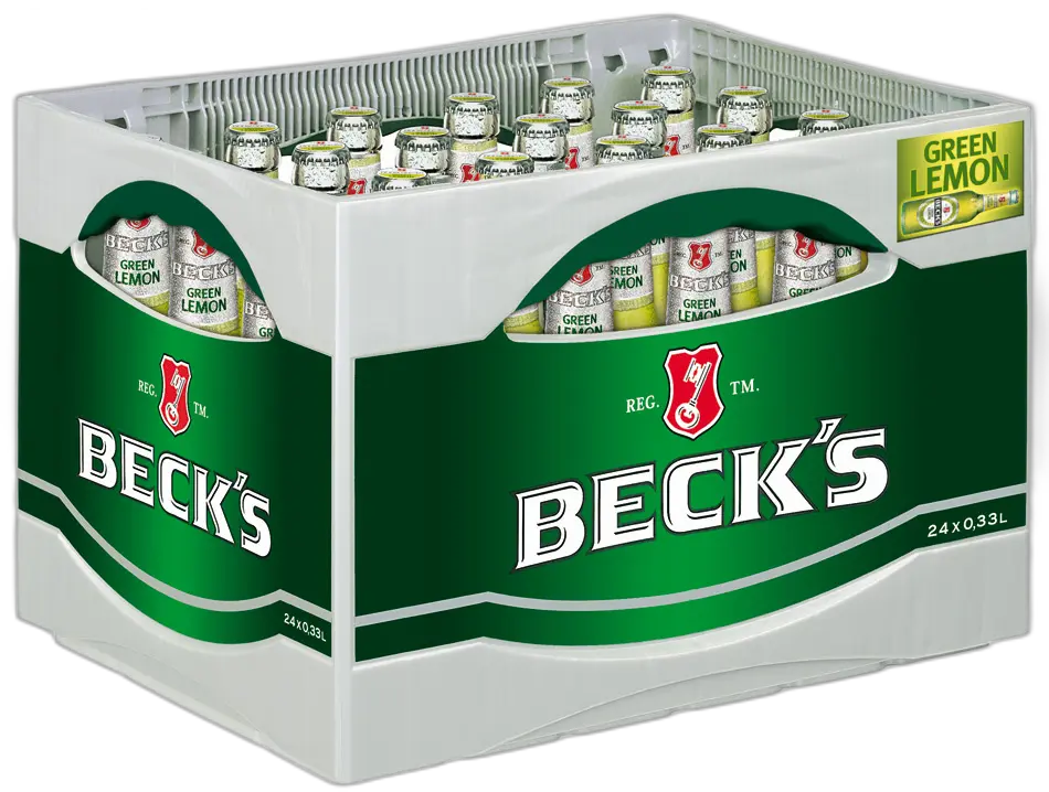 [02-0120] Becks Green Lemon  GLASS ( 24 x 0,33 L )