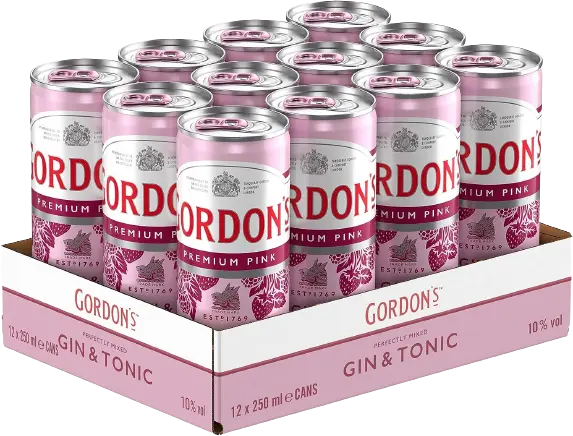 Gordon Premium Pink Distilled Gin  DOSE ( 12 x 0,25 L )