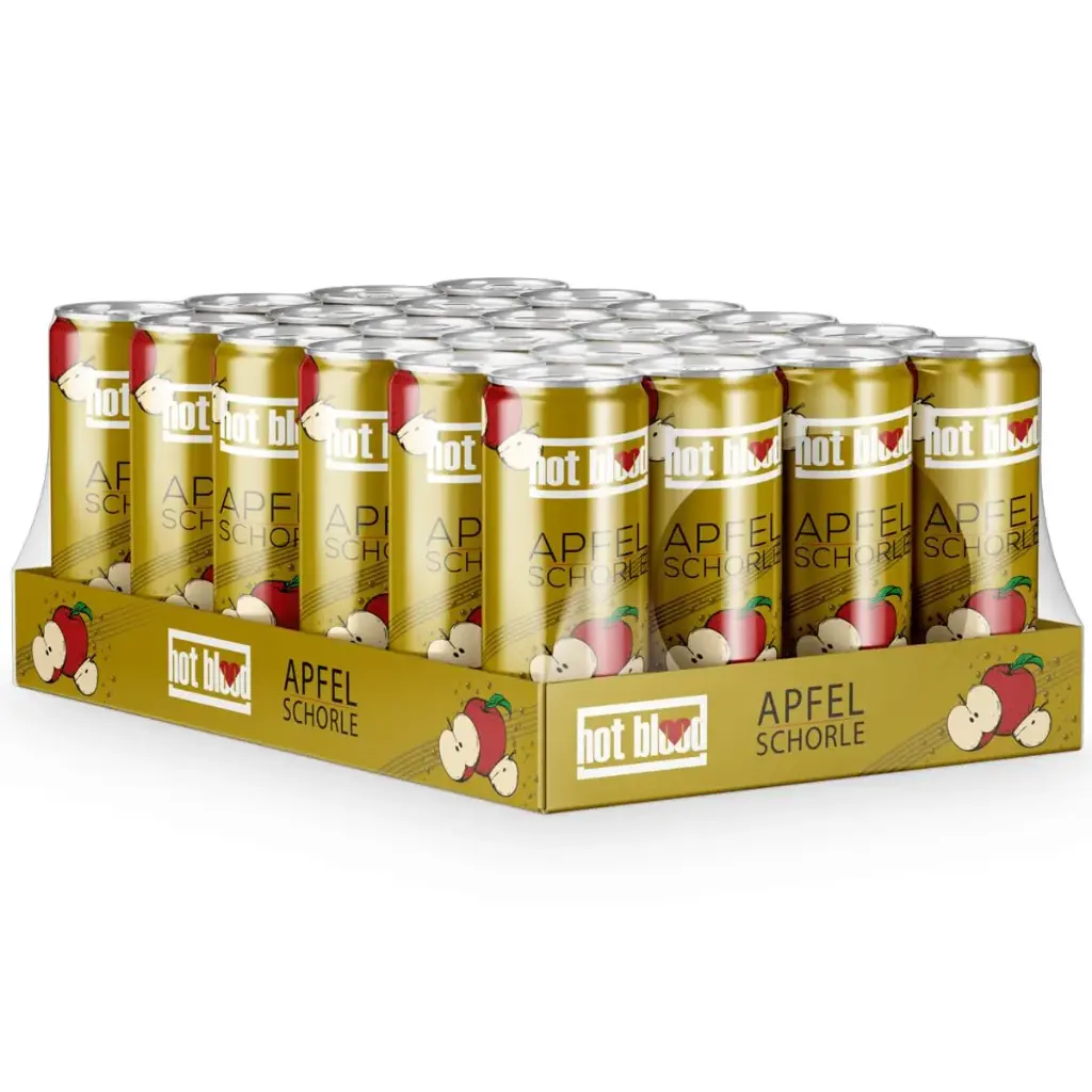 [01-0144] Hot Blood Apfelschorle  DOSE ( 24 x 0,33 L )