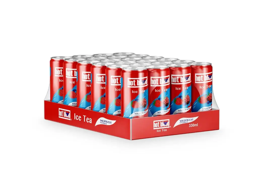 [01-0151] Hot Blood Eistee Waldfrucht  DOSE ( 24 x 0,33 L )