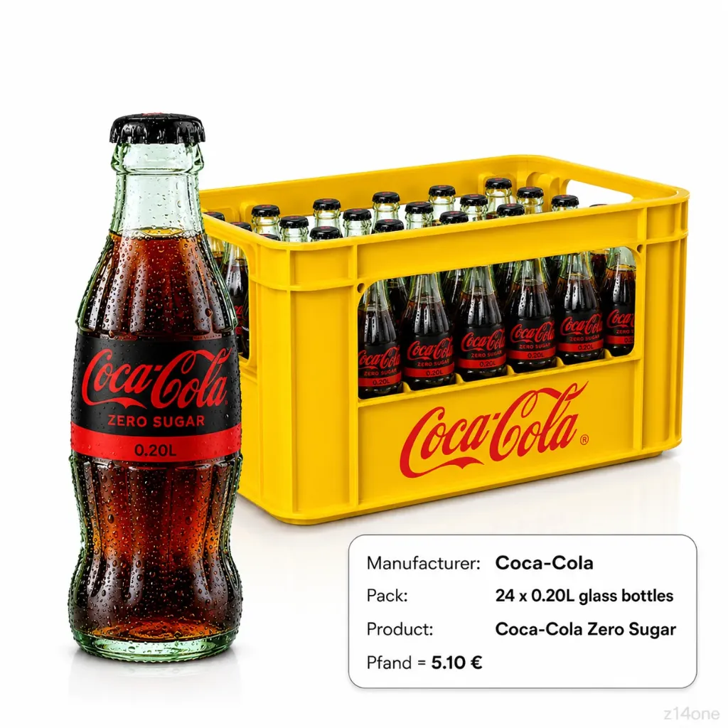 Coca Cola Zero   GLASS ( 24 x 0,2 L )