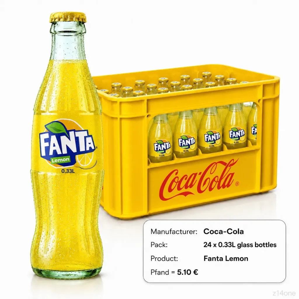 Fanta Lemon   GLASS ( 24 x 0,33 L )