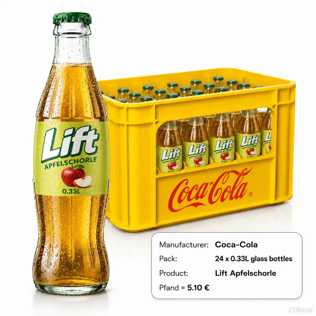 Lift Apfelschorle   GLASS ( 24 x 0,33 L )