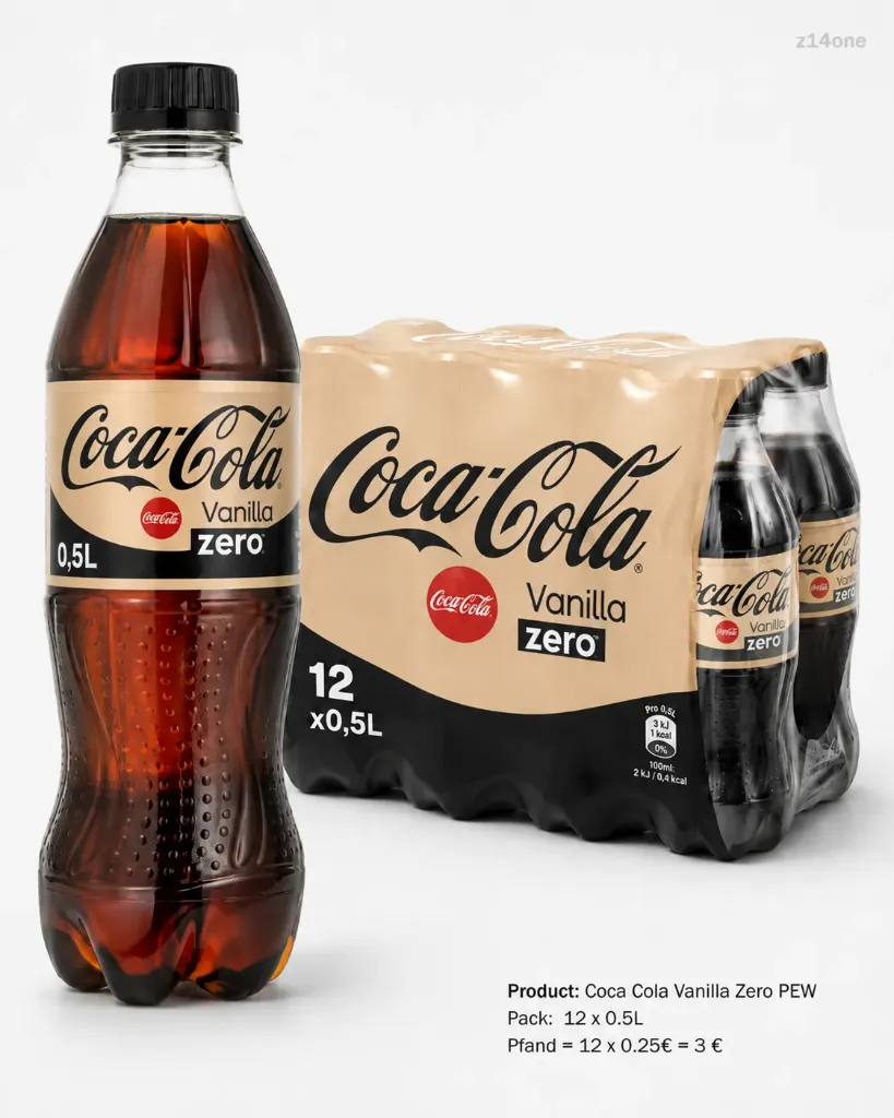 Coca Cola Vanilla Zero   PEW ( 12 x 0,5 L )
