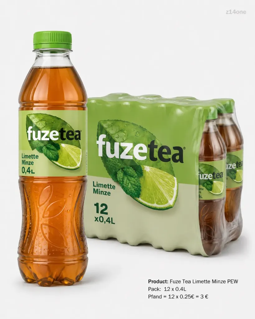 Fuze Tea Limette Minze   PEW ( 12 x 0,4 L )
