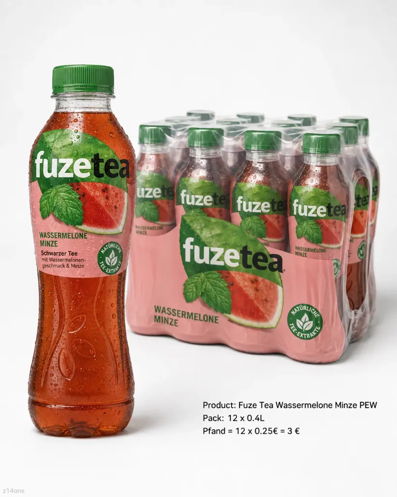 Fuze Tea Wassermelone Minze   PEW ( 12 x 0,4 L )