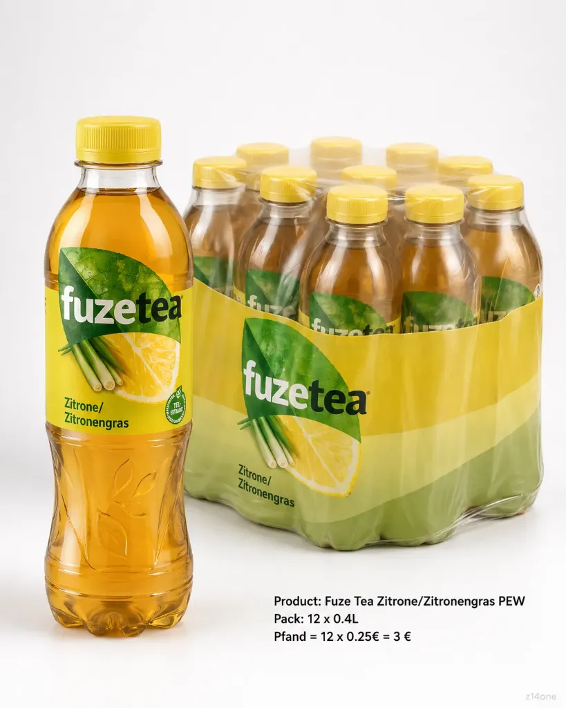 Fuze Tea Zitrone Zitronengras   PEW ( 12 x 0,4 L )