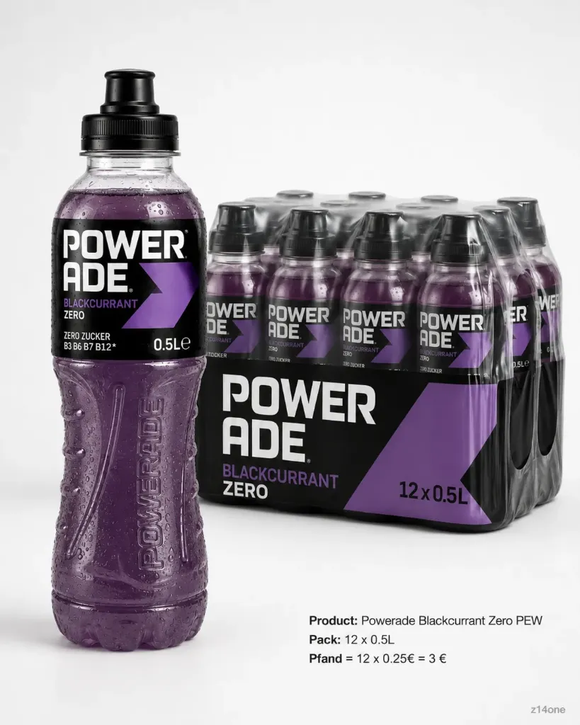 Powerade Blackcurrant Zero   PEW ( 12 x 0,5 L )