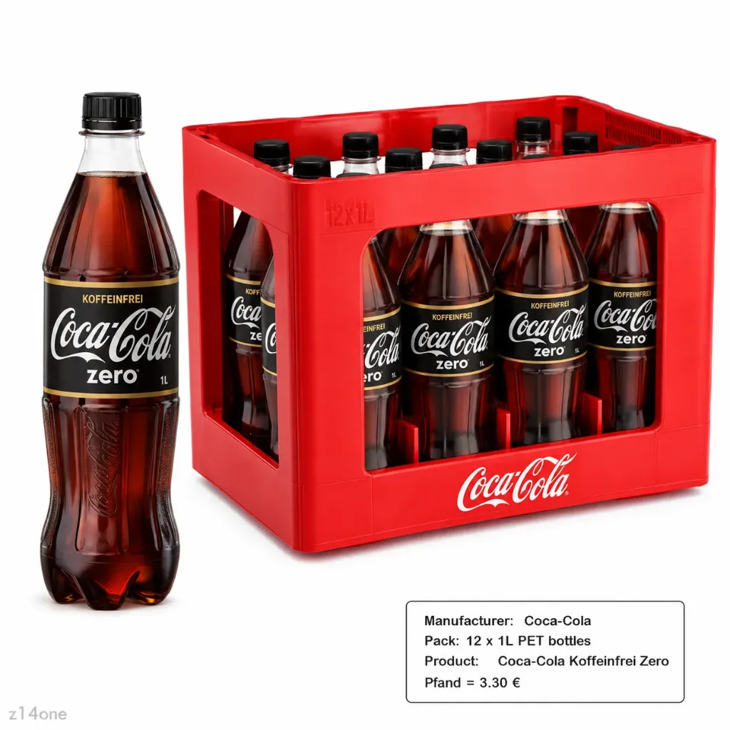 Coca Cola Zero Koffeinfrei  PET ( 12 x 1 L )