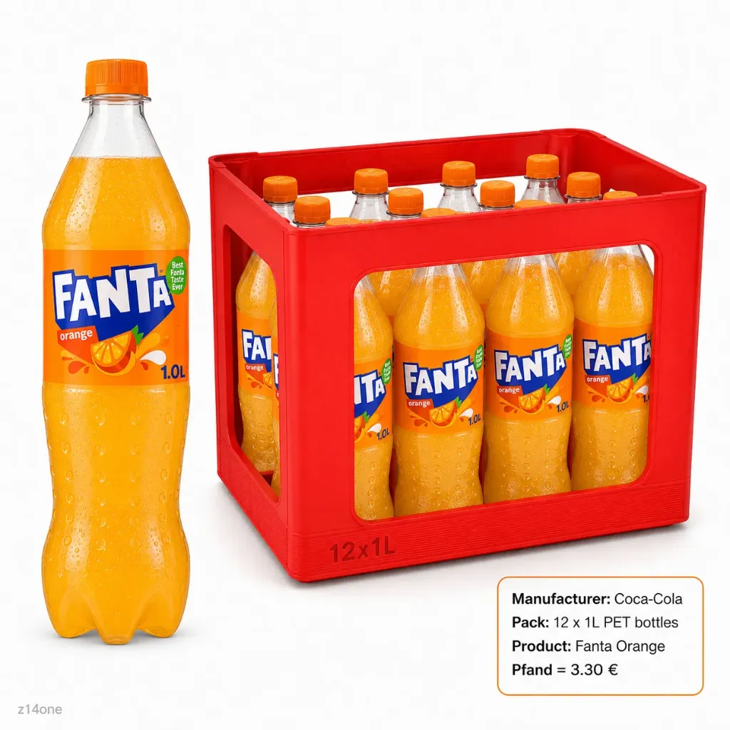 Fanta Orange  PET ( 12 x 1 L )