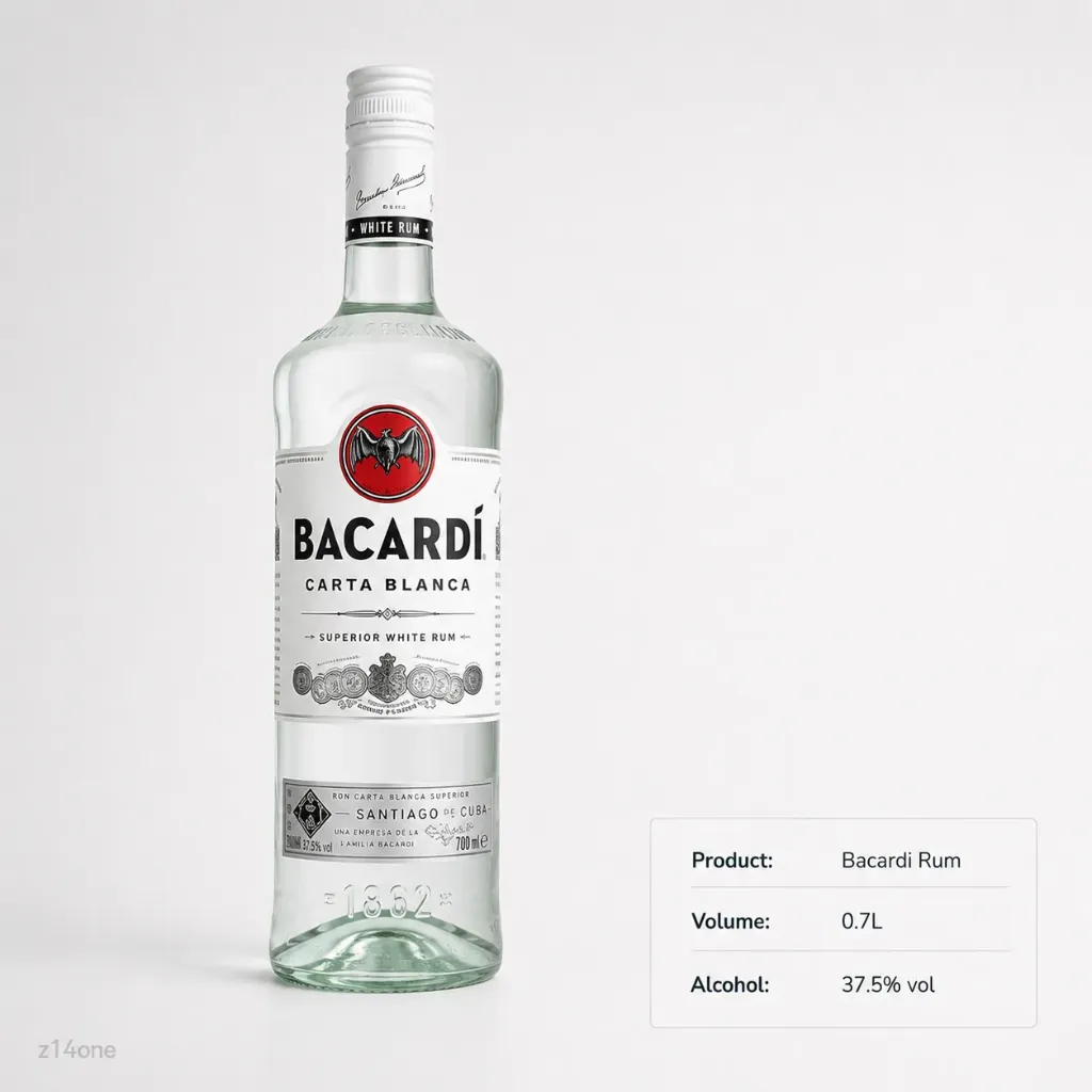 [04-0058] Bacardi Carta Blanca Rum 0.7L