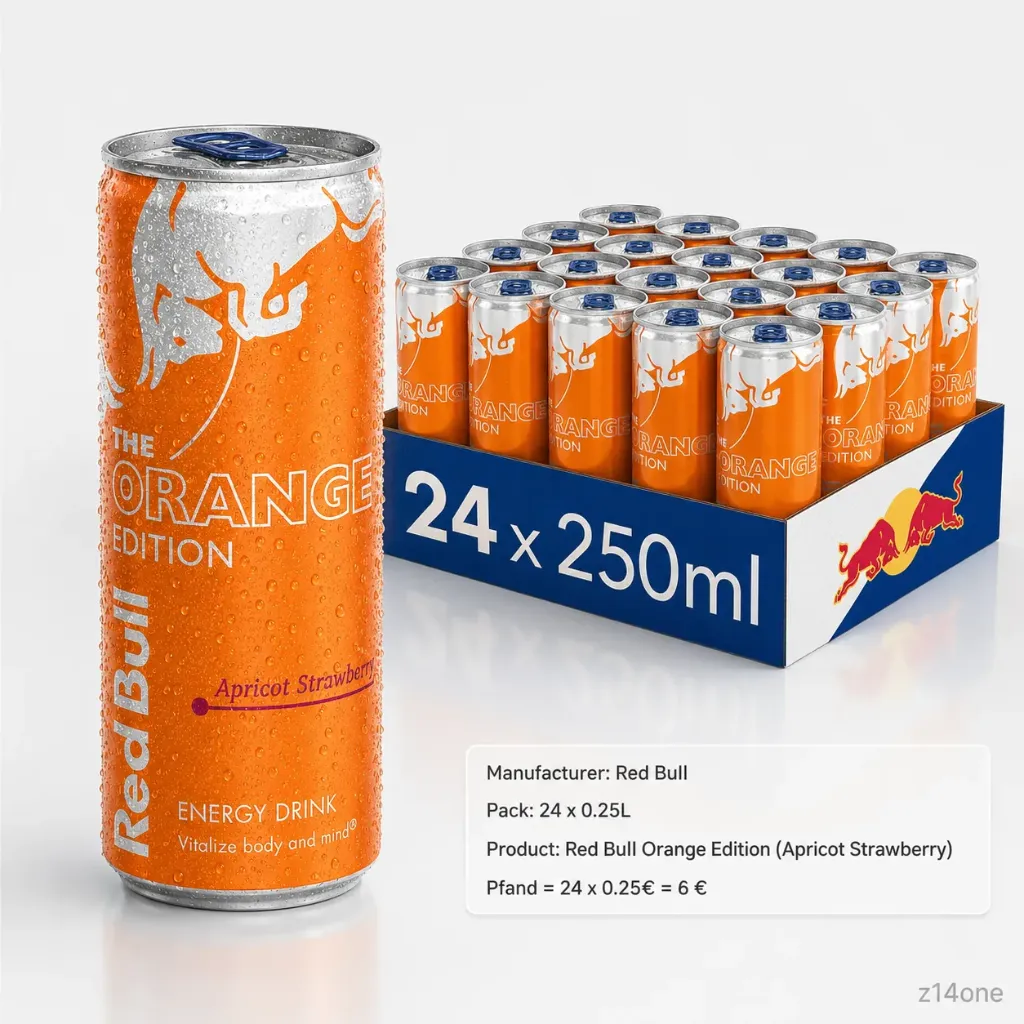 Red Bull Orange (Aprikose-Erdbeere) DOSE ( 24 x 0.25L )