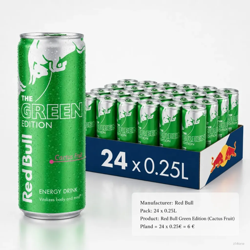 Red Bull Green (Kaktusfrucht) DOSE ( 24 x 0.25L )